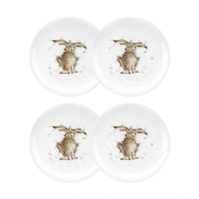 Royal Worcester Wrendale Rabbit Plate "hare Brained" In White