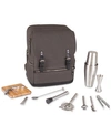 Picnic Time Legacy By  Bar-backpack Portable Cocktail Set In Gray