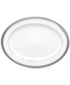 Noritake Crestwood Platinum Oval Platter In Class Slvr