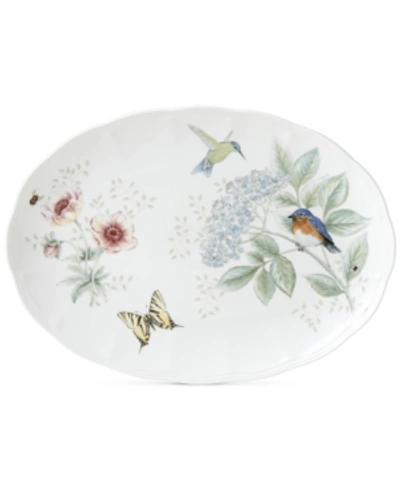 LENOX BUTTERFLY MEADOW FLUTTER BLUEBIRD 16" OVAL PLATTER