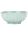 Lenox French Perle Groove Collection Ice Blue Serving Bowl In Blue