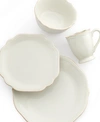 Lenox Dinnerware, French Perle Bead White 4-piece Place Setting In Bead