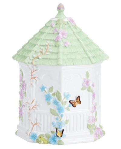 LENOX BUTTERFLY MEADOW PORCELAIN FIGURAL GAZEBO COOKIE JAR