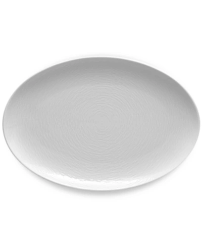 Noritake Swirl Oval Platter In White