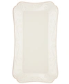 Lenox French Perle Stoneware Hors D'oeuvre Tray In White