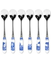 Spode Blue Italian Set Of 6 Teaspoons In Blue/white
