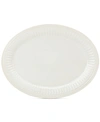 LENOX FRENCH PERLE GROOVE COLLECTION 16" WHITE OVAL PLATTER