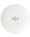 LENOX HOLIDAY LEAF MONOGRAM ACCENT PLATE