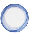 LENOX INDIGO WATERCOLOR STRIPE COLLECTION PORCELAIN ACCENT/SALAD PLATE, CREATED FOR MACY'S