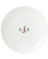 LENOX HOLIDAY LEAF MONOGRAM ACCENT PLATE