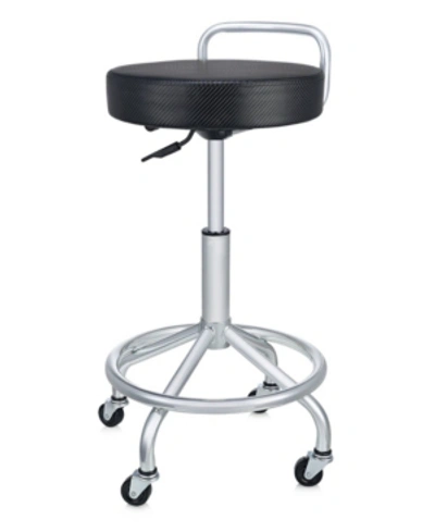 Seville Classics Ultrahd Cushioned Pneumatic Work Stool In Silver