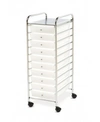 Seville Classics 10-drawer Organizer Cart In White