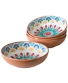 Tarhong Rio Medallion Melamine Cereal Bowls, Set Of 6