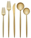 HAMPTON FORGE SKANDIA HAMPTON FORGE ZEPHYR SATIN GOLD 20-PC FLATWARE SET, SERVICE FOR 4