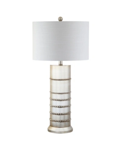 Jonathan Y Evelyn Resin Led Table Lamp In Silver