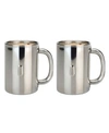 Berghoff Coffee Mug Set Of 2 In Stainless Steel