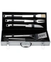 Berghoff Cubo 6pc Stainless Steel Bbq Set With Case In Stainless Steel