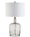 Jonathan Y Augustine Glass Led Table Lamp In Grey