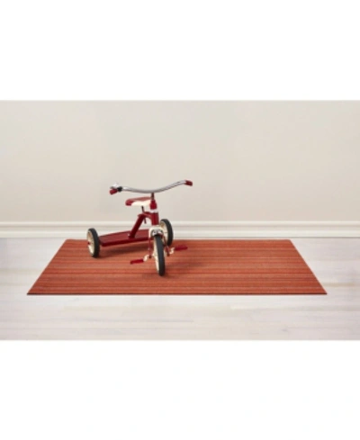 Chilewich Skinny Stripe Utility Floor Mat, 24" X 36" In Orange