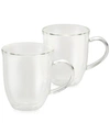 Bonjour Coffee 2pc Insulated Glass Cappuccino Cup Set In No Color