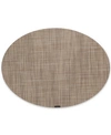 Chilewich Mini Basketweave Oval Placemat In Linen