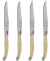 FRENCH HOME LAGUIOLE FAUX YELLOW IVORY STEAK KNIVES, SET OF 4