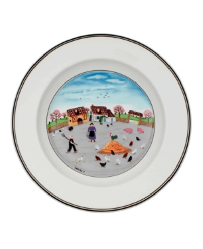 VILLEROY & BOCH DESIGN NAIF RIM SOUP BOWL, COUNTRY YARD