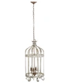 AB HOME IMRE 4-LIGHT BIRD CAGED INSPIRED METAL CHANDELIER