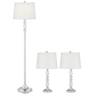 Pacific Coast Floor And Table Lamps - Set Of 3 In Chrome