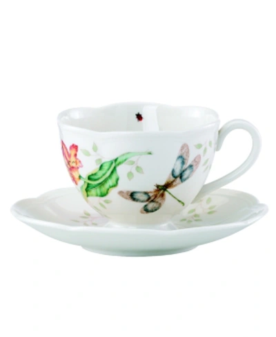 Lenox Butterfly Meadow Butterfly Cup And Saucer Set In Dragonfly