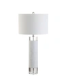 Jonathan Y Hunter Marble Or Crystal Led Table Lamp In White