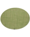 Chilewich Mini Basketweave Oval Placemat In Dill