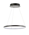 Jonathan Y Bradley Round Integrated Led Metal Chandelier In Black