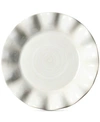 Coton Colors By Laura Johnson Signature Ruffle Round White Salad Plate In White