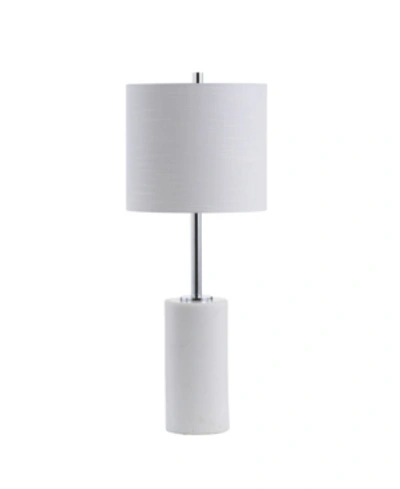 Jonathan Y Aksel 25.5" Marble Led Table Lamp In White