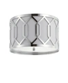 Jonathan Y Hex 3-light Metal Led Flush Mount In Silver