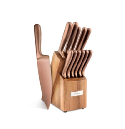 Cambridge Rame 12-piece Cutlery Set With Knife Block In Copper