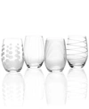 Mikasa Glassware, Set Of 4 Cheers Stemless Wine Glasses