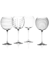 MIKASA "CLEAR CHEERS" BALLOON GOBLETS, SET OF 4