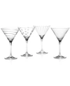 MIKASA "CLEAR CHEERS" MARTINI GLASSES, SET OF 4