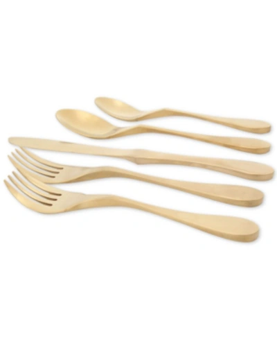 Knork Satin Brass 5-pc. Place Setting In Gold