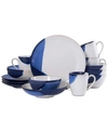 MIKASA GOURMET BASICS BY MIKASA CADEN BLUE 16-PC. DINNERWARE SET, SERVICE FOR 4