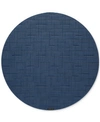 Chilewich Bamboo 15" Round Placemat In Lapis