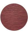 Chilewich Bamboo 15" Round Placemat In Cranberry