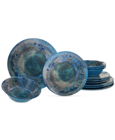 CERTIFIED INTERNATIONAL RADIANCE TEAL MELAMINE 12-PC. DINNERWARE SET