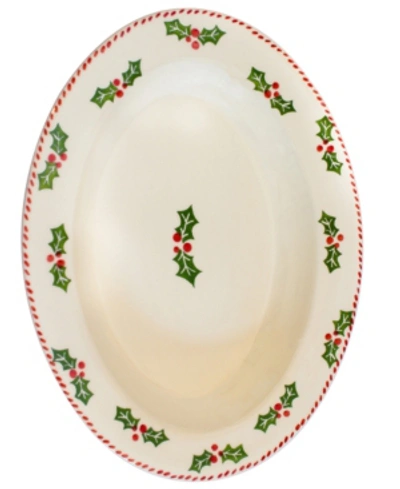 Euro Ceramica Natal Large Oval Platter In Multicolor