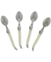 French Home Laguiole 4pc Coffee Spoon Set In Ivory