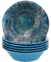 Certified International Melamine Set Of 6 Radiance Teal Dinner Plates