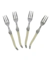French Home Laguiole Cake Forks, Set Of 4 In Ivory