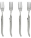 FRENCH HOME LAGUIOLE CONNOISSEUR STAINLESS STEEL STEAK FORKS, SET OF 4